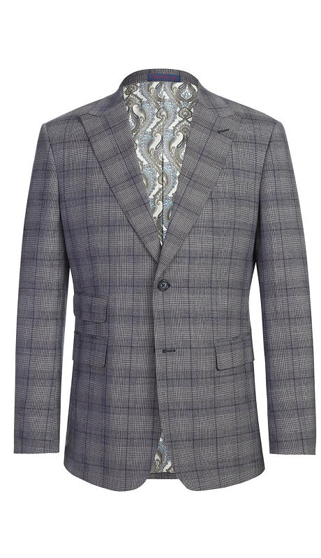 English Laundry Mens Suit 32-52-400EL-GRY-BLUE