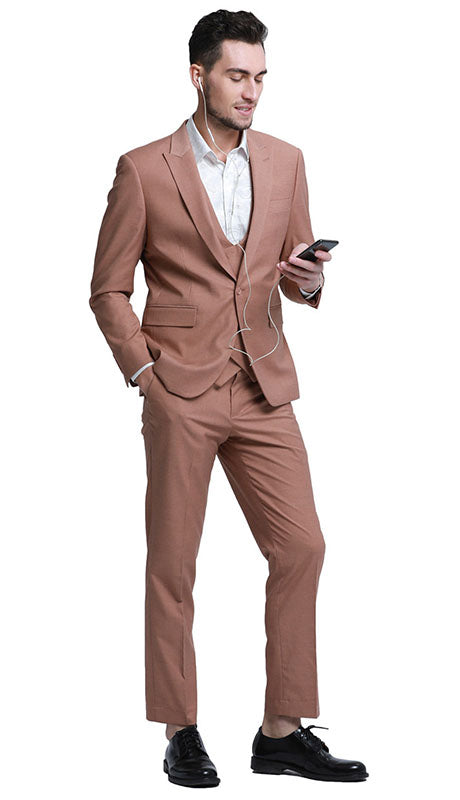 Tazzio Mens Suit M336SK-PEACH
