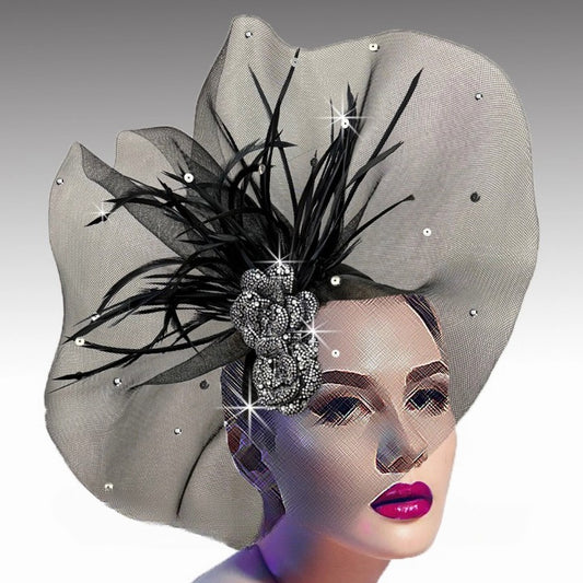 RADIANCE FA3345-BK  Fascinator
