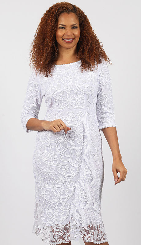 Diana Couture 8854-WHT-CO  Dress