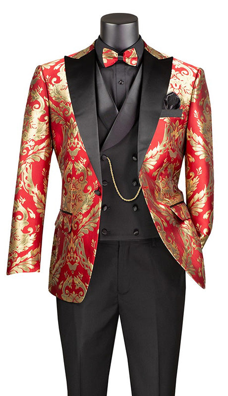 Vinci Mens Suit MVJQ-1-RED