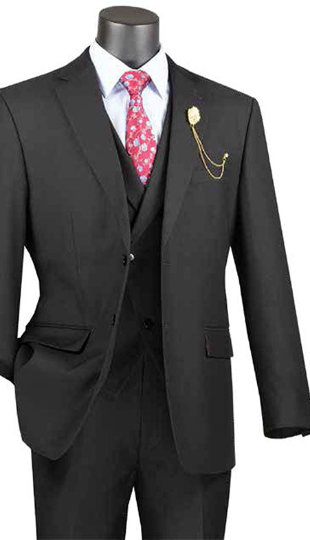 Vinci Mens Suit MV2TR-BLK