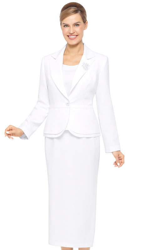 Nina Massini 2429-WHT Ladies  Suit