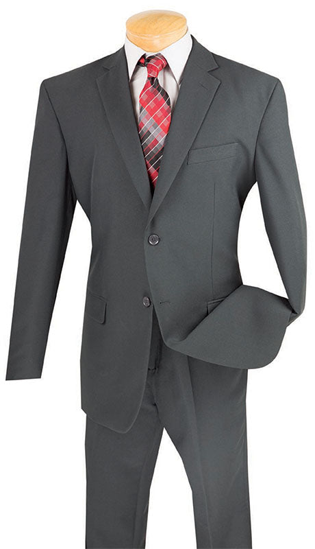 Vinci Mens Suit 2PP-CHARCOAL