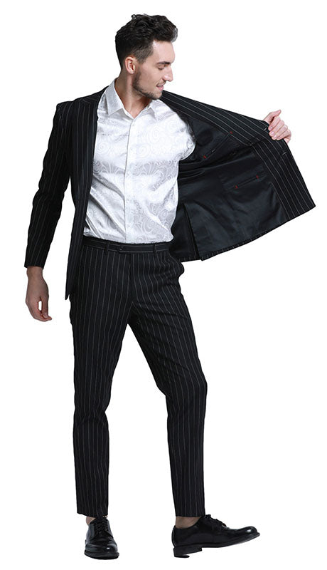 Tazzio Mens Suit M340SK-BLK
