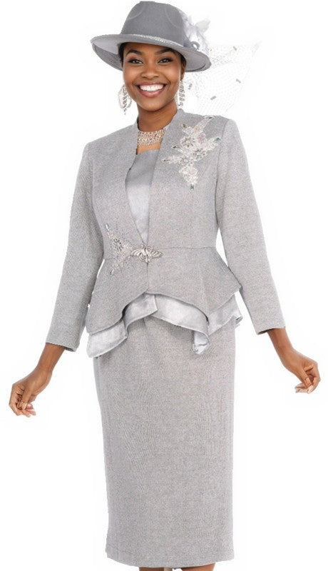 Champagne Italy Knit 5959-GRY-QS  Suit