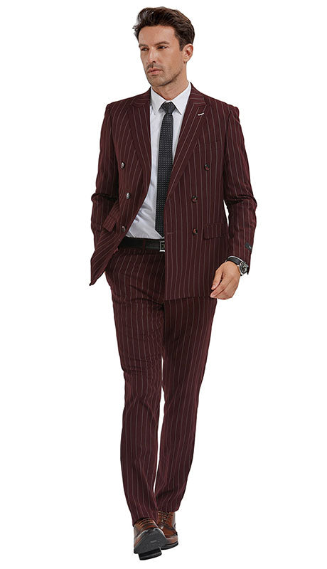 Tazzio Mens Suit M340SK-BUR