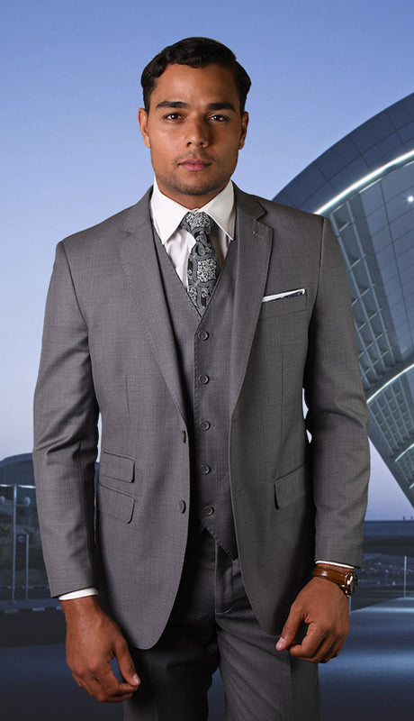 Mens  Suit STZV-101-GR