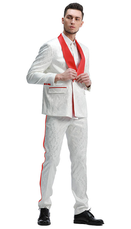 Tazzio Mens Suit M341SK-RED
