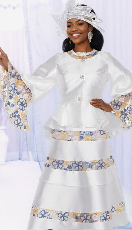 Champagne Italy 6025-WHT  Suit