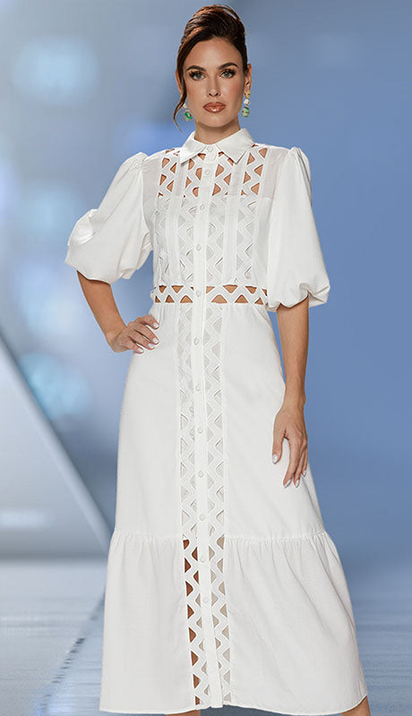 Love the Queen 17548-WHT Dress