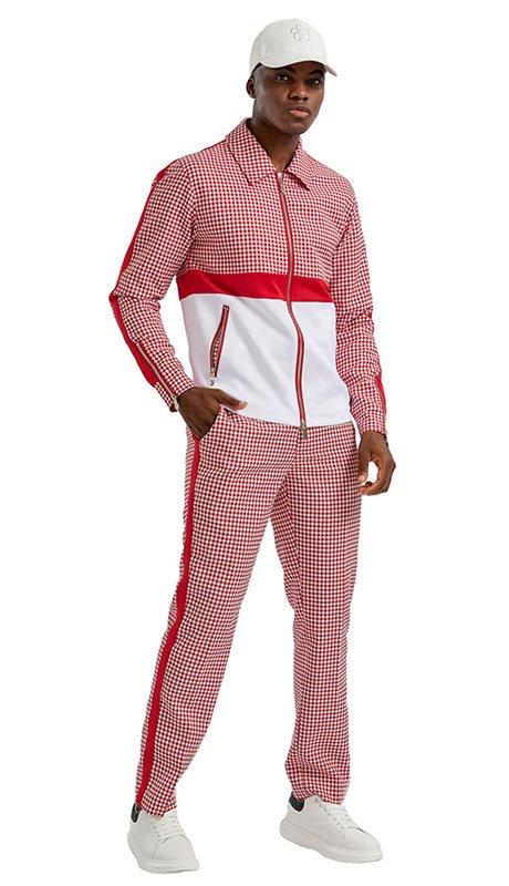 Tazzio Mens Suit M343SK-RED
