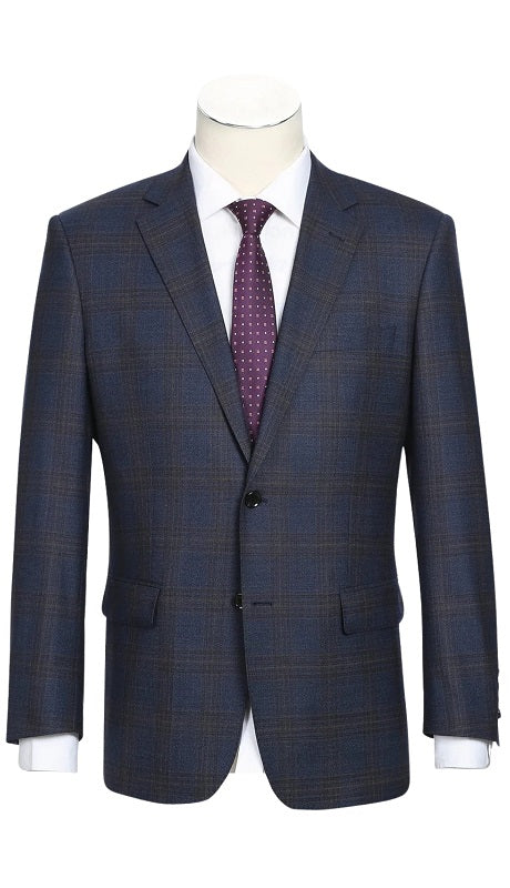 Renoir Mens Suit 562-7-CHOCO