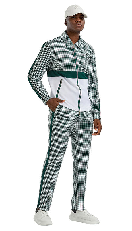 Tazzio Mens Suit M343SK-GRN