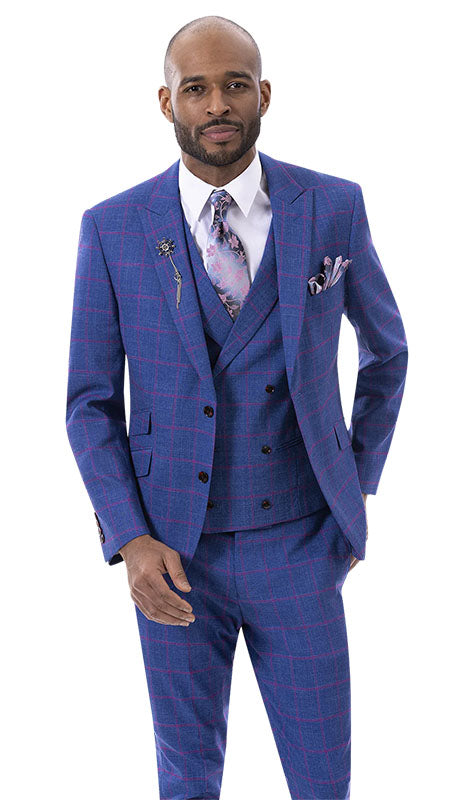 EJ Samuel M2784-NVY Mens  Suit