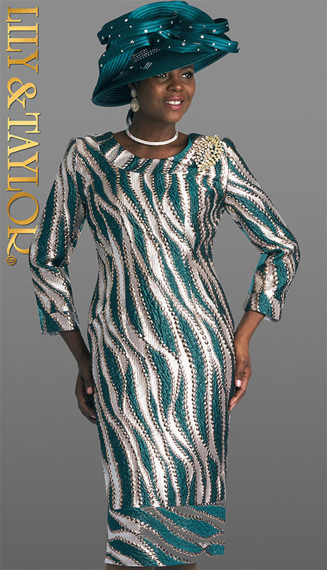 Lily And Taylor 4803-HWG-QO Ladies  Dress