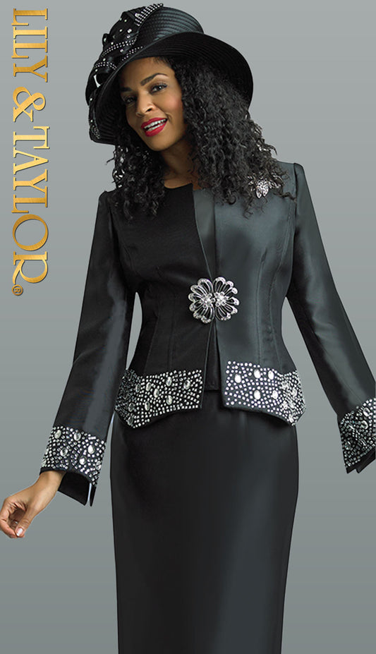 Lily And Taylor 4498-BLK-QS