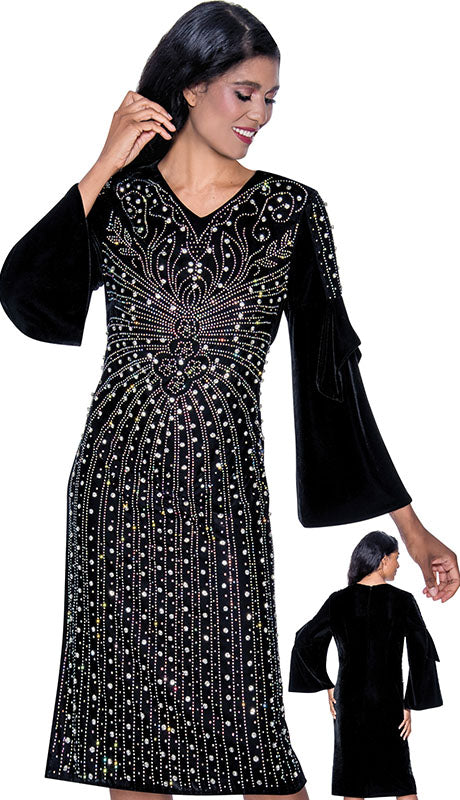 Dorinda Clark Cole 309251-BLK-QS Ladies  Dress