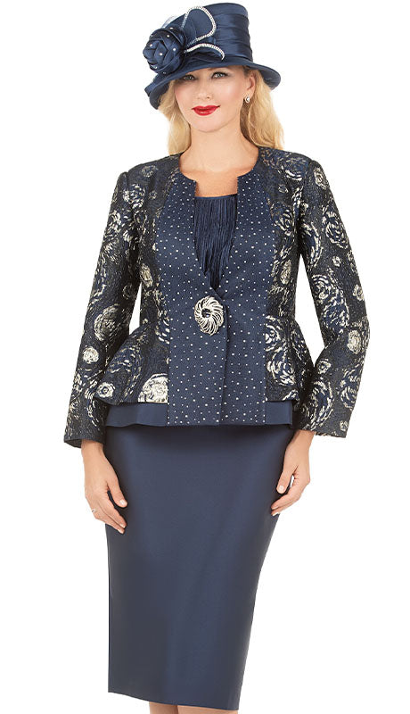 Giovanna 1181-NVY Ladies  Suit