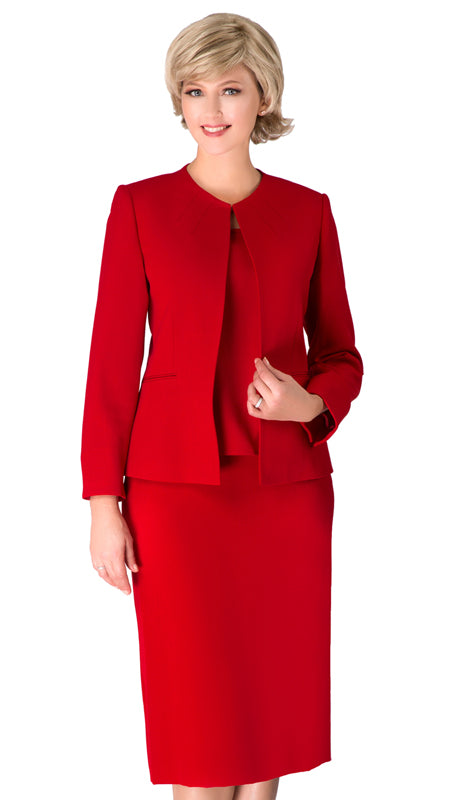 Giovanna S0721-RE-CO 3pc Renova Ladies Suit For  With Collarless Jacket