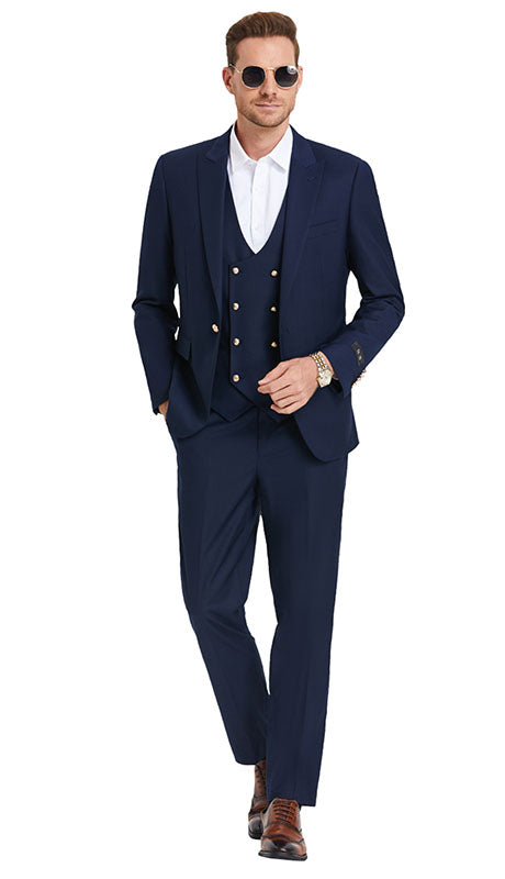 Tazzio Mens Suit M355SK-NVY