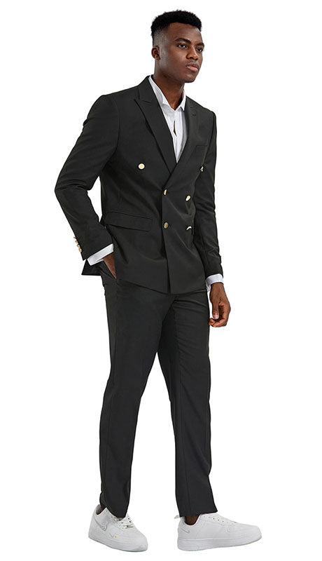 Tazzio Mens Suit M356SK-BLK