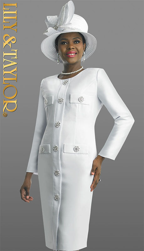 Lily and Taylor 4790-WHT-QO  Dress
