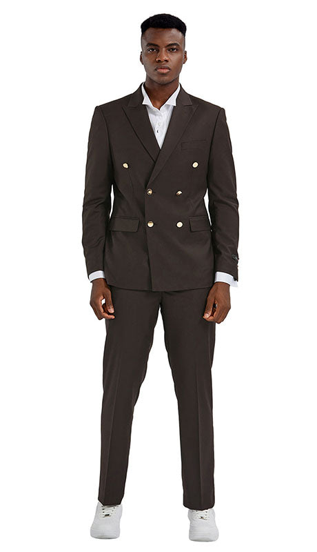 Tazzio Mens Suit M356SK-BRN