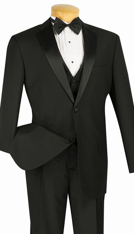 Vinci Mens Suit 4TV-1-BLK