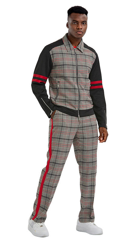 Tazzio Mens Suit M357SK-RED