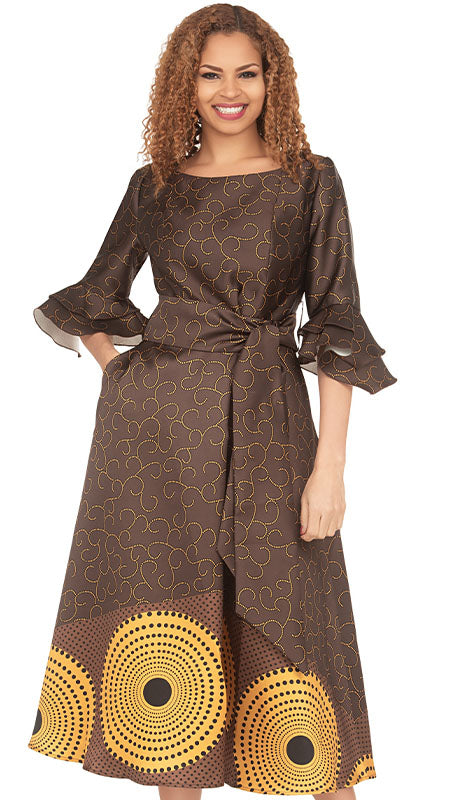 Giovanna D1587-CHOC Ladies  Dress