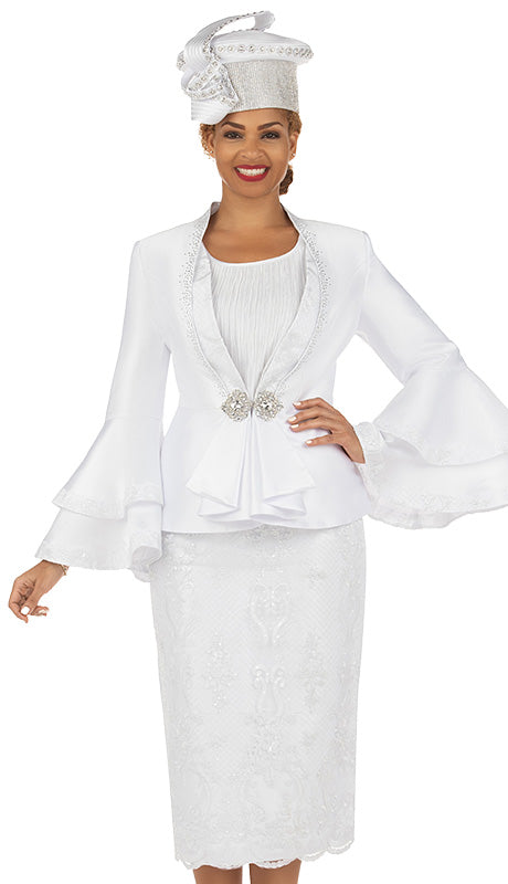 Giovanna 1212-WHT Ladies  Suit