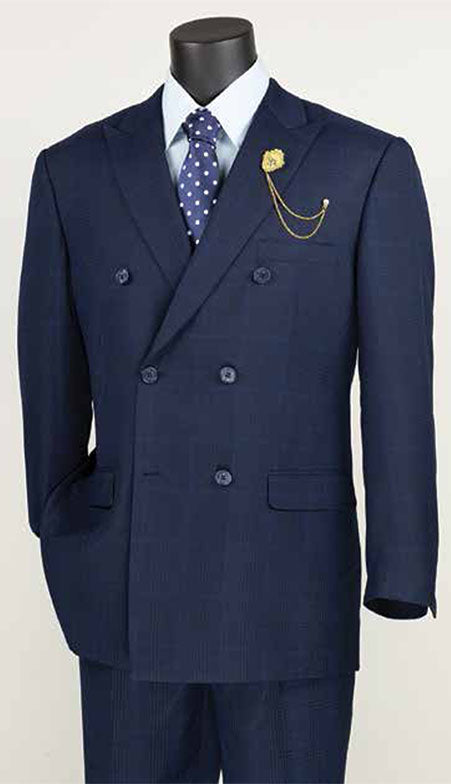 Vinci Mens Suit DRW-2-NVY