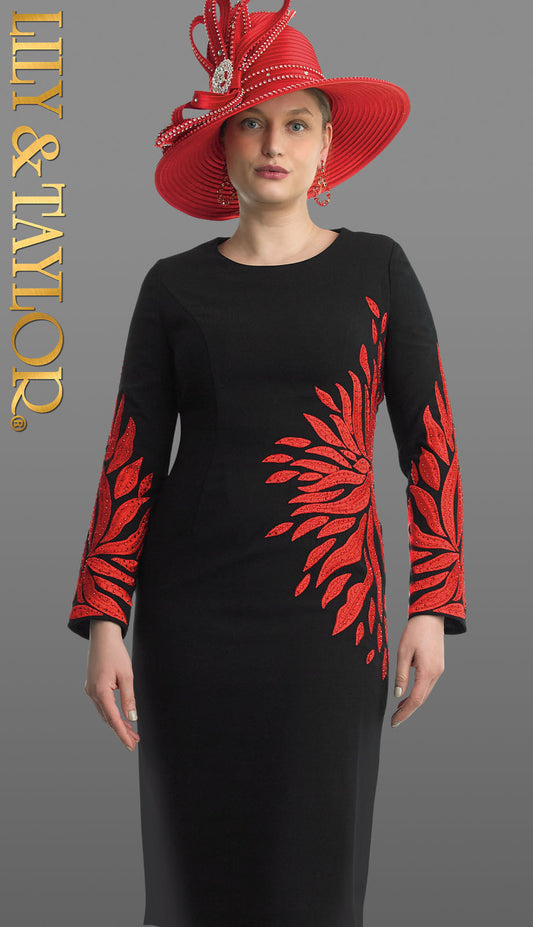 Lily and Taylor 4847-BLK-QO  Dress