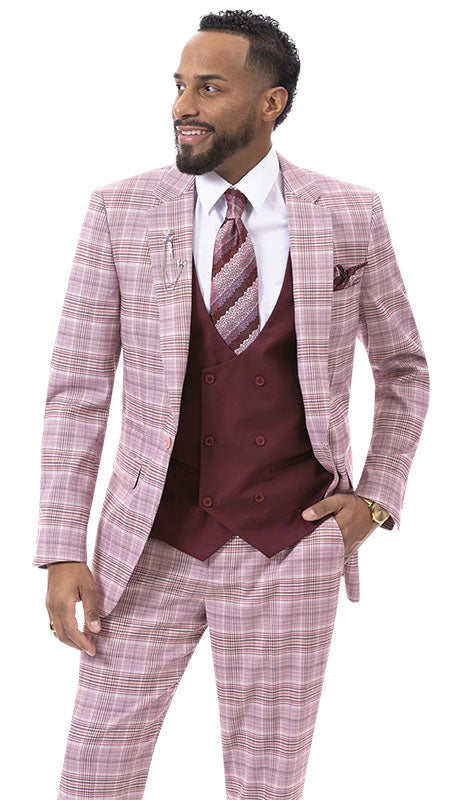EJ Samuel M2787-BUR Mens  Suit