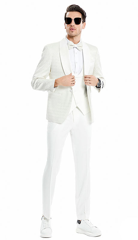 Tazzio Mens Suit M366SK-IVO