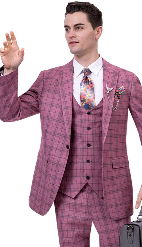 EJ Samuel M2765-MAUVE Mens Suits