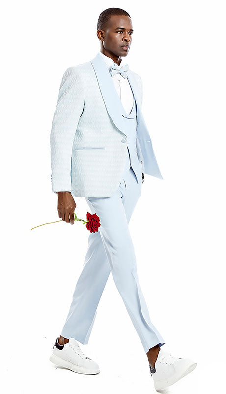 Tazzio Mens Suit M366SK-SKY