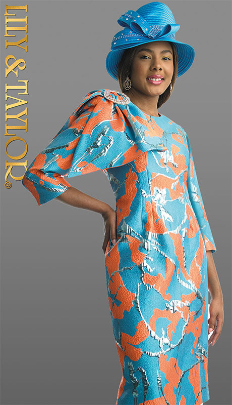 Lily and Taylor 4859-TUR-QO  Dress