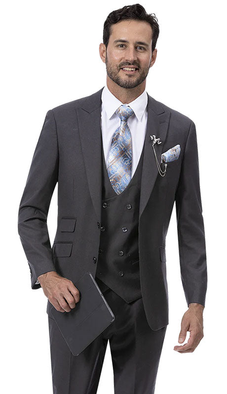 EJ Samuel M2770-CHAR Mens Suits