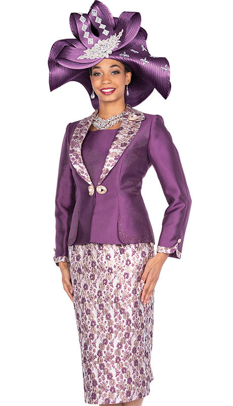 Champagne Italy 5912-PUR  Suit