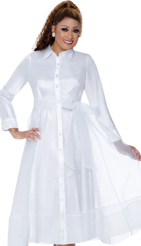 Dorinda Clark Cole 309501-WHT-IH Ladies  Dress