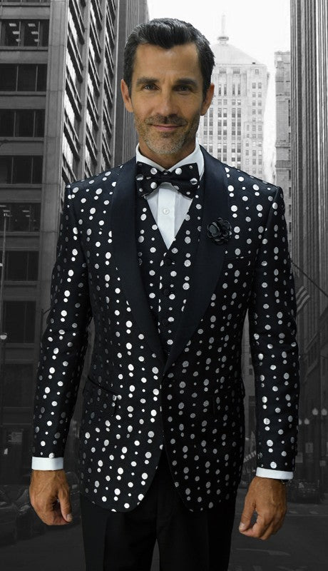 Mens  Suit zBellagio-13-BLK