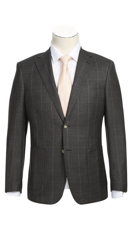 English Laundry Mens Suit EL82-61-095-BRN Wool Suit