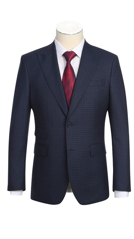 English Laundry Mens Suit EL92-51-410-GRY-BLUE Wool Suit