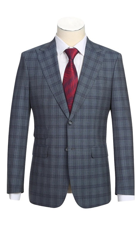 English Laundry Mens Suit EL92-57-093-GRY Wool Suit