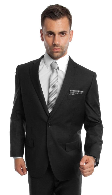 Tazzio Mens Suit M202-01-BLK