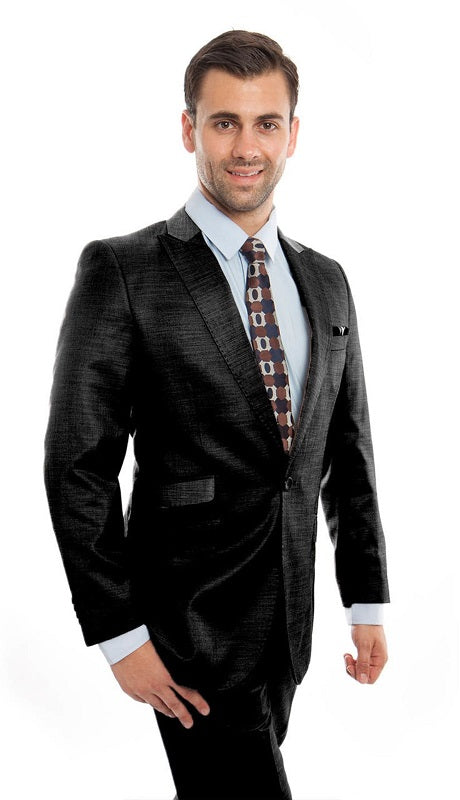TAZZIO Mens Suit-M216S-01-BLACK