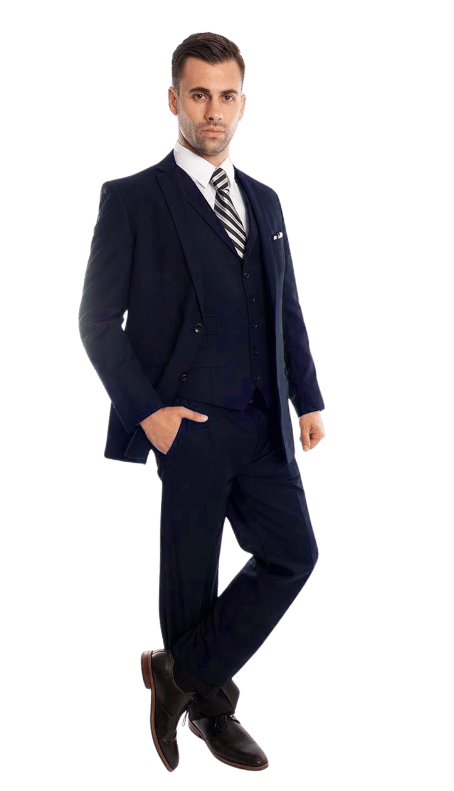 TAZZIO Mens Suit M231S-02-NAVY