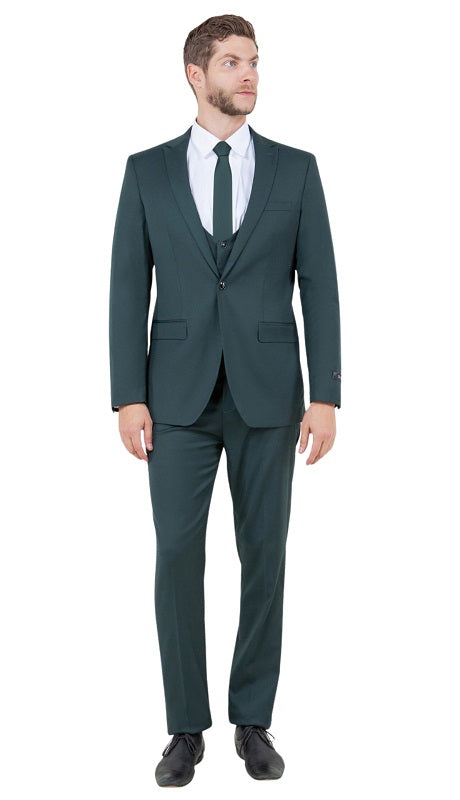 Tazzio Mens Suit M255US-14-HUNTER-GREEN